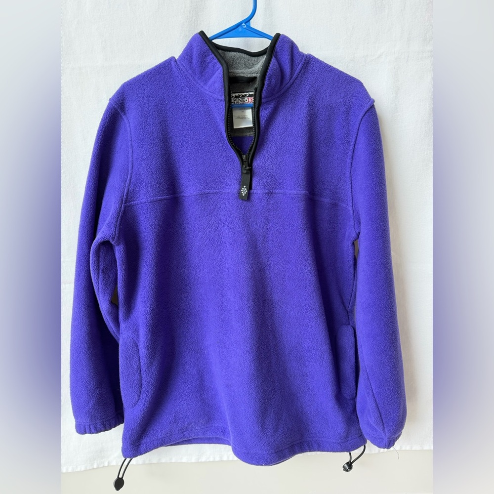 Alpine Tek Purple Fleece Quarter Zip Pullover Size Medium